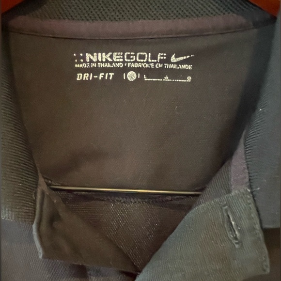 ⛳️🖤Nike Men's Black Polo Golf Shirt size L - Picture 5 of 6